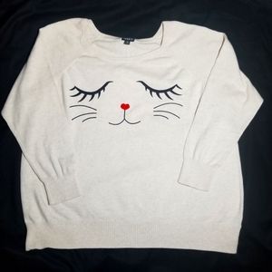 Torrid Cat Face Sweater Size 3x